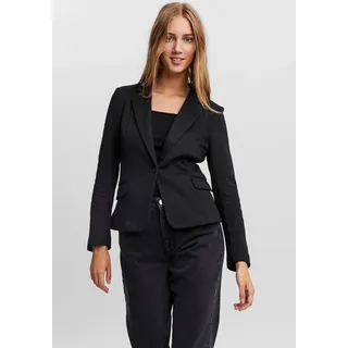 Jerseyblazer VERO MODA "VMJULIA LS BLAZER" Gr. 42, schwarz (black) Damen Blazer