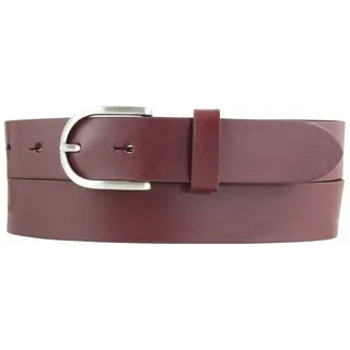 BELTINGER Ledergürtel Damen-Gürtel aus Vollrindleder 3 cm, Leder-Gürtel für Damen 30mm, Ch (1-St) rot|silberfarben 100 cm (Gesamtlänge 115 cm)