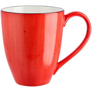 Peill+Putzler Kaffeebecher  Genua , rot , Porzellan , Maße (cm): H: 10,5  Ø: 9