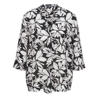 Bluse geschlitztem 3/4-Arm BASLER schwarz, 42