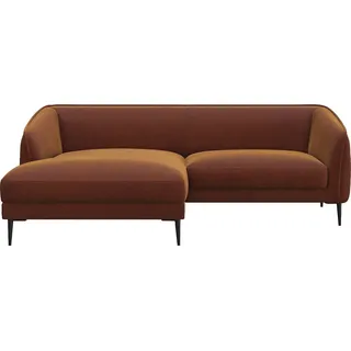 FLEXLUX Ecksofa Belle Designsofa, bequem durch Kaltschaum im Sitz, Skandinavisches Design, In hochwertiger Verarbeitung, B/T 218/149 cm braun