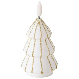 Boltze GRUPPE Kerzenlaterne Weihnachtsbaumförmige Kerze mit künstlicher Flamme TORIS, 12 cm, mit künstlicher Flamme