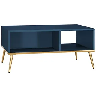 Feldmann-Wohnen Couchtisch Blau Holz 90 x 60 x 42 cm