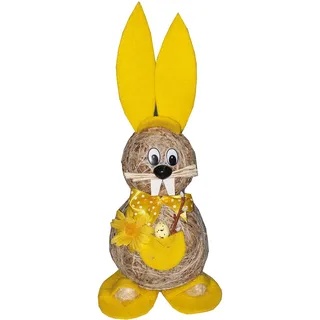 FURRYMAN Osterhase - Dekoration – Strohhase (Gelb)