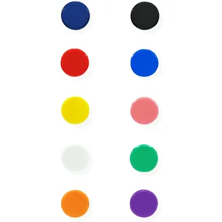 PYJLBX Magnete für Magnettafel, 10 Stück Stark Runde Mini Bunt Kühlschrank | Kleine, für Whiteboard, Pinnwand, Tafel, starke Haftkraft, dekorativ, 10 Farben, langlebig, Büro & Küche, robust, vielseitig