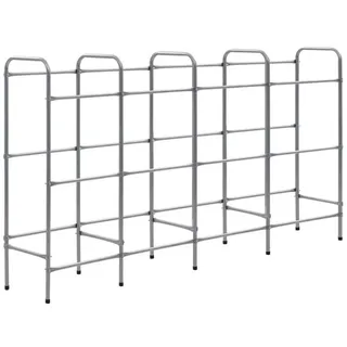 vidaXL Kistenregal 190 x 33 x 116 cm Silber