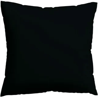 schlafgut Kissenbezug Woven Satin 80 x 80 cm Schwarz