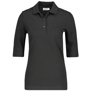Lacoste Poloshirt Damen Poloshirt Slim Fit Kurzarm (1-tlg) schwarz 36