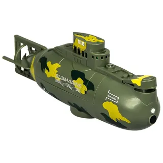 MECHIX Mini RC Atom-U-Boot für See & Pool, Ferngesteuertes Simulations-U-Boot-Modell, wasserdichtes elektrisches Tauchboot mit Ein-Tasten-Tauchfunktion (Grün)