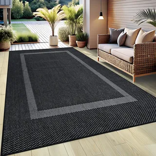 OTTO home Venedig Bordüre Outdoor-Teppich 80 x 150 cm Schwarz