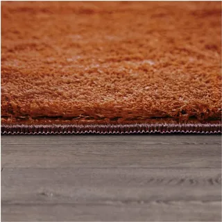 TT Home Kurzflorteppich 80 x 300 cm Dunkelorange