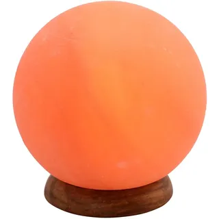 WAGNER LIFE DESIGN Salzkristall-Tischlampe "Planet", orange, H: 16cm, 1 Stk., Leuchten, Handgefertigt aus Salzkristall - jeder Stein ein Unikat, ca.1,9 kg