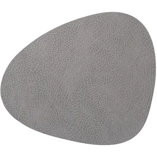 LINDDNA Tischset Hippo L Curve Leder Grau Anthrazit (Large)