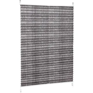 Sekey Plissee ohne Bohren, Fenster Plissee Klemmfix Jalousie 75 cm breit, Verspannt Lichtdurchlässig Sonnenschutz Fensterollo, 75 x 130 cm, Dunkelbraun