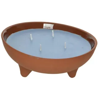 MARELIDA Duftkerze CITRONELLA in Tonschale 4 Dochte für Garten Balkon
