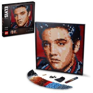 LEGO 31204 Art Elvis Presley – „The King“ DIY-Poster, Wand-Dekoration, Kunstbild, Bastelset für Erwachsene, Wandkunst, Haus-Deko, Geschenk