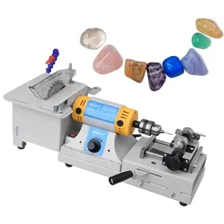 Lapidary Saw Mini Tischsägen zum Schneiden und Polieren von Steinen, Tischwerkzeuge mit flexiblem Schaft für Edelstein und Jade Handwerk