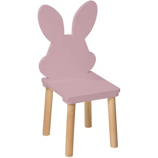 PlayPals Furniture kinderstuhl - holzstühle Kinder für EIN 2-7 Jahre, Toddler Chair - Kindersitzmöbel Stuhl, kindersessel kinderzimmer möbel Kaninchen rosa