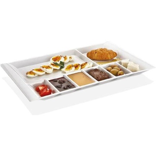 Asphald Teller-Set Frühstücksteller Antipastiteller Kahvaltitabagi 40x26cm (1-tlg), 1 Personen, 100% Duroplast, Duroplast (erhöhte Härte und Kantenschlagfestigkeit)