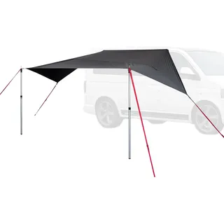 Qeedo Fahrzeug-Vorzelt Motor Tarp Universal Camping Sonnensegel mit UV-Schutz (UV80) dunkelgrau No Size