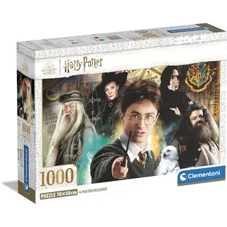 CLEMENTONI - 39787 - Puzzle - Harry Potter 1000 Teile - Puzzle für Erwachsene, hergestellt in Italien