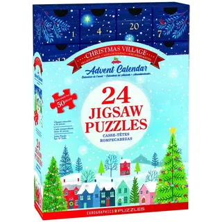 Eurographics Puzzle Adventskalender - 1200 Teile Christmas Village