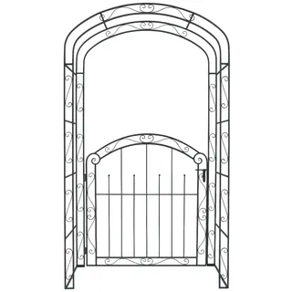 Garden Pleasure Rosenbogen Mayon 115 x 215 cm Schwarz/Braun