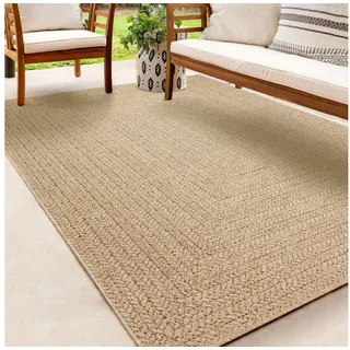 Teppich Kansas - robuster Outdoor Teppich im natürlichen Jute-Look, the carpet, Rechteck beige 160 cm x 230 cm