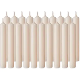 BRUBAKER Spitzkerze 20er Pack Geburtstagskerzen 9,5 cm - Geburtstag Spitzkerzen (für Geburtstag, Magie, Rituale, 20-tlg., oder Partydekoration), Dekokerzen mit 1,25 cm Durchmesser - Stabkerzen Leuchterkerzen beige