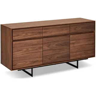 Feeling4Home Sideboard 155 x 82 x 45 cm Braun / Schwarz