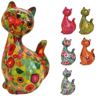 netproshop Spardose Katze aus Keramik Pomme Pidou, Auswahl:KatzeCaramel/Gruen/Blumen
