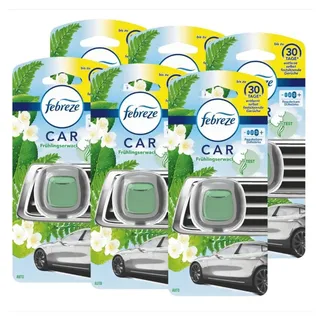 Febreze Raumduft Car Lufterfrischer Frühlingserwachen - Autoduft (6er Pack, 6-St)