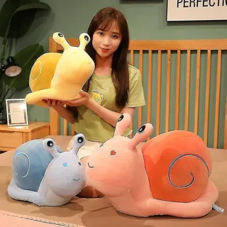 Plüschschnecke (20–60 Cm), Niedliches Tierkissen, Weich Und Kawaii, Süßes Geburtstagsgeschenk Für Mädchen – 30 Cm – Gelb