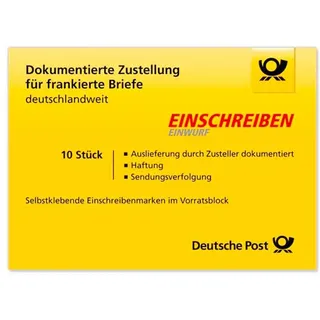 Deutsche Post Deutsche Post, Etiketten, 10 2,35 € Einschreibenmarken selbstklebend