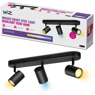 WIZ Montierte Spots Einstellbares Weiß 3-flg. schwarz