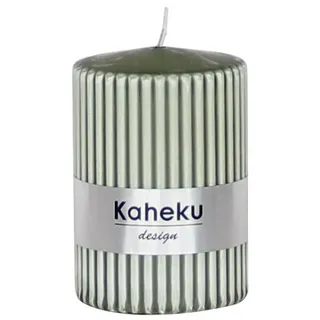 Kaheku Stumpenkerze Kaheku Rillenkerze, Powder Oliv, Ø 7 cm, 1173001415 (1-tlg)