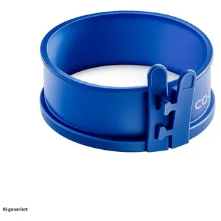 coox Springform Springform 12 cm mit Silikonring und Porzellanplatte Backform 3 in 1, (Stück 1-tlg), Backform blau