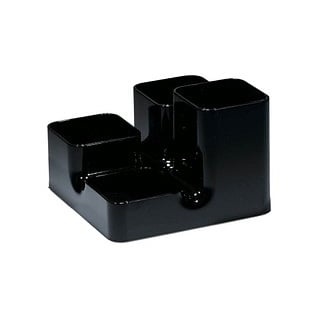 arlac® Stiftehalter schwarz Polystyrol 4 Fächer 13,0 x 13,0 x 9,0 cm