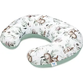 Pepi Stillkissen Stillhorn Stillhörnchen kleines Baby Still Kissen für Füttern von Babys Neugeborene Breastfeeding - Green Groove Sage
