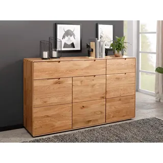 Casamia Sideboard Sideboard Kommode 149x91x40cm Anrichte Fano Massivholz Wildeiche natur beige