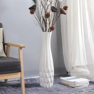 Famanu große Vase 60 cm - Elegante keramische Bodenvase für Blumen und Dekoration