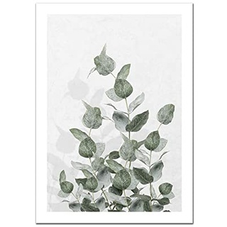ABCWARRT Grüne Pflanze Malerei Blume Pfingstrose Poster Wandkunst Leinwand Bild Nordic Eukalyptus Poster Für Wohnzimmer Schlafzimmer Wohnkultur (50 * 70cm Kein Rahmen,5)