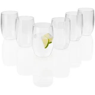 ERNESTO® Gläserset 6er aus Kunststoff (Wassergläser, transparent)