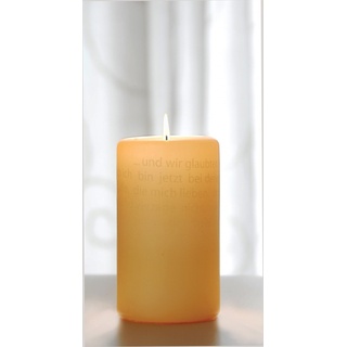 Bulla Design Wortlicht Kerze Sinntexte LEUCHTENDE GEDANKEN ZUM ABSCHIED (TRAUER) - Unparfümiert - Schwarz - 50 Stück - 7 cm Durchmesser - 7 x 14 cm - Minimalistisch