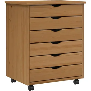 vidaXL Rollschrank 53 x 65,5 x 39 cm Honigbraun
