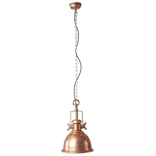 Invicta Interior Pendelleuchte Industrial Kupfer meliert, Ø 29 cm, Höhe 45 cm