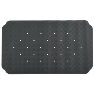 Spirella Ruby Badematte Duscheinlage antibakteriell rutschfest mit Saugnäpfen-Schwarz-ca. 70 x 40 cm-Naturkautschuk, Grey