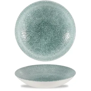 Churchill Raku Jade Green Teller Tief Coup 24,8cm