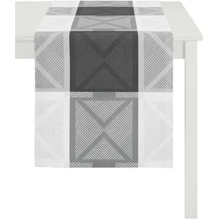 Apelt Tischläufer Verona 44x140 cm | anthrazit-weiß - schwarz;weiß;grau