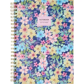 Takenote Bullet Journal A4 – Notizbuch mit Punktraster, 96 Seiten, Bujo Größe 21,5x30 cm, Hardcover, Doppelte Metallspirale (Wire’o) – Olivia